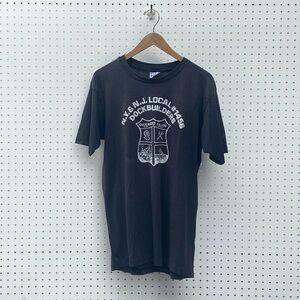 Vintage Hanes dock builders union black t-shirt